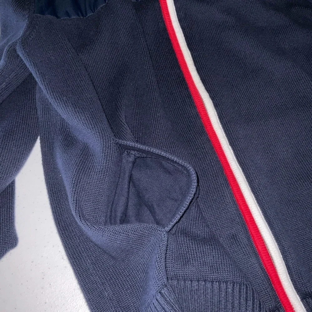 Tommy Hilfiger Rare Hybrid Track Jacket Collar Navy Vintage Sweater Men’s Size M